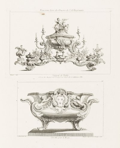 Ninth Series of Works by J.A. Meissonnier, Surtout de Table by Juste Aurèle Meissonnier